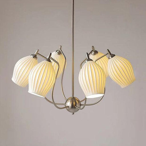 LED French Style Ceramics Retro Pendant Light - DWHOME