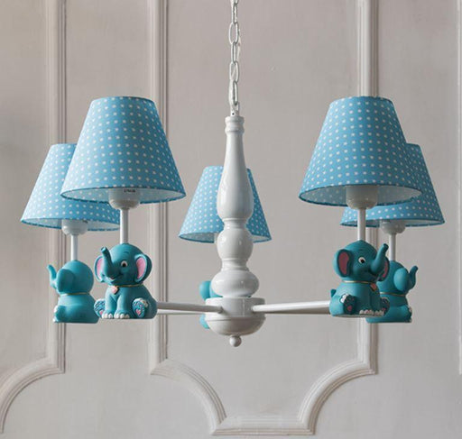 LED Metal Cloth Elephant Chandelier for Children Room.