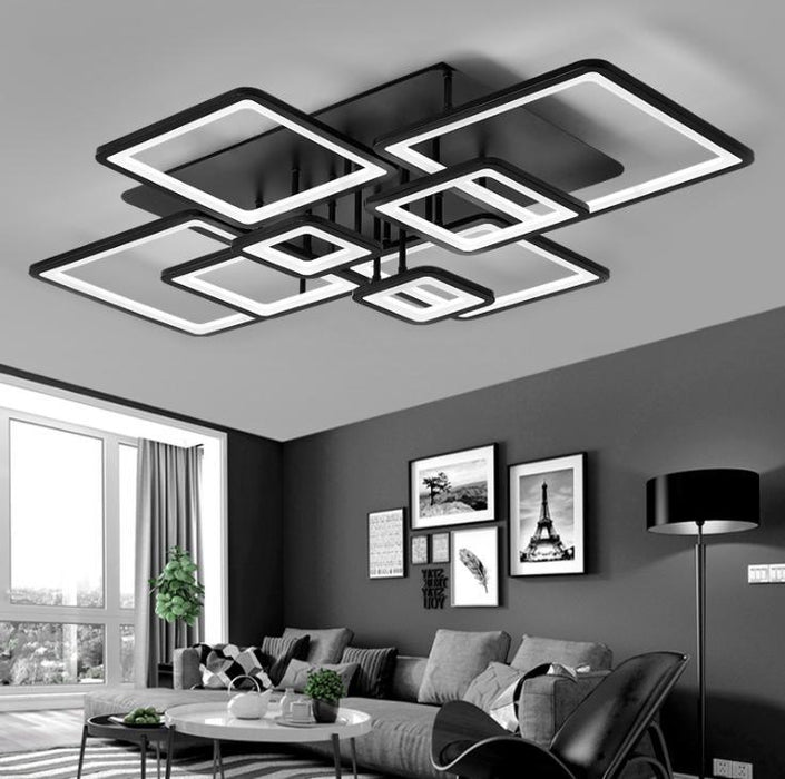 LED Modern Black & White Living Room Ceiling Light - DWHOME