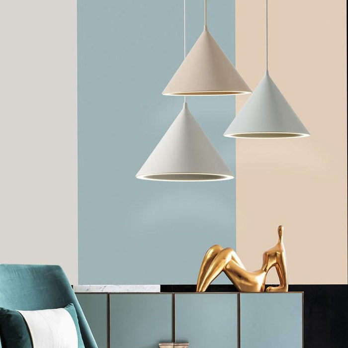 Macaron Colour Modern Aluminium Pendant Light.