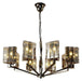 LED European Luxury Design Chandelier with Black Glass.