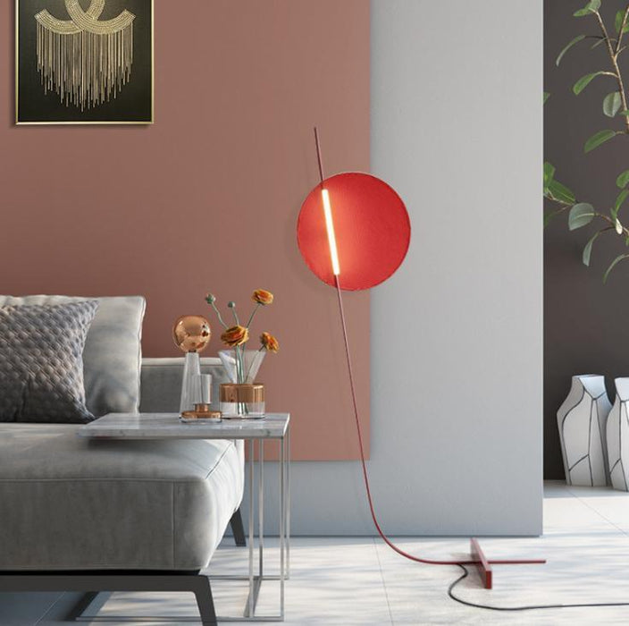 LED Red Arc Creative Floor Lamp.