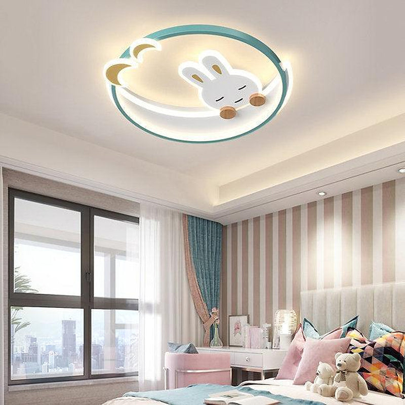 LED Sleeping Rabbit Design Modern Cute Children Ceiling Light-DWHOME