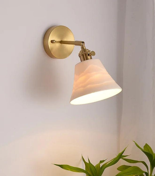 LED Japanese Style Modern Brass Wall Light.