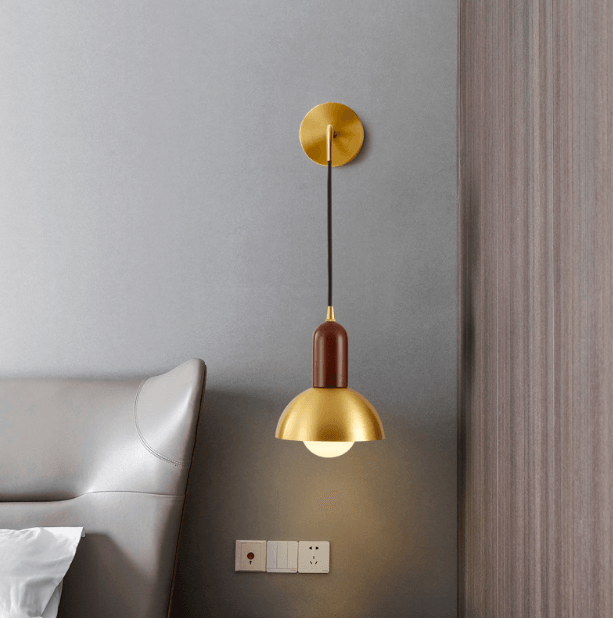 LED Modern Brass Bedside Wall Lamp.