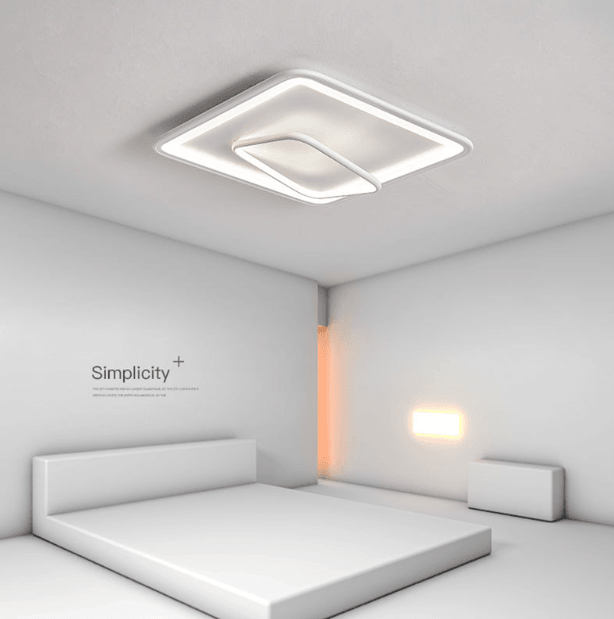 LED Dual-Square Creative Modern Ceiling Light.