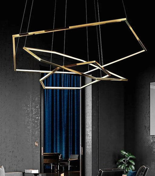 LED Simple Multi-layer Post-modern Decorative Pendant Light.