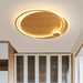 LED Japanese Style Simple Wooden Color Modern Ceiling Light.