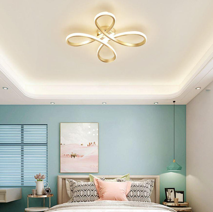 LED Flower Gold Ceiling Light - DWHOME