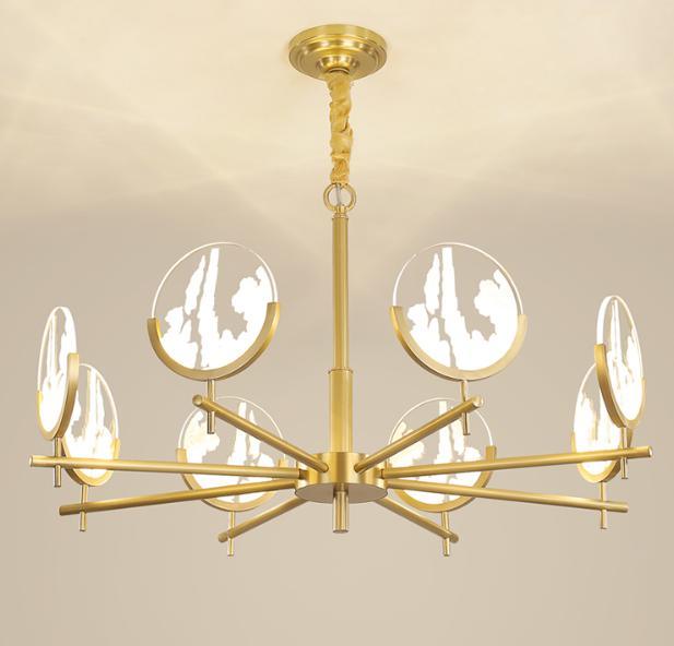 LED Chinese Style Brass Pendant Light.