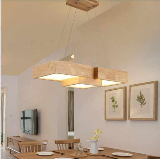 LED Wood Pendant Light.