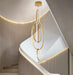 LED Stainless Steel Chandelier For Staircase.