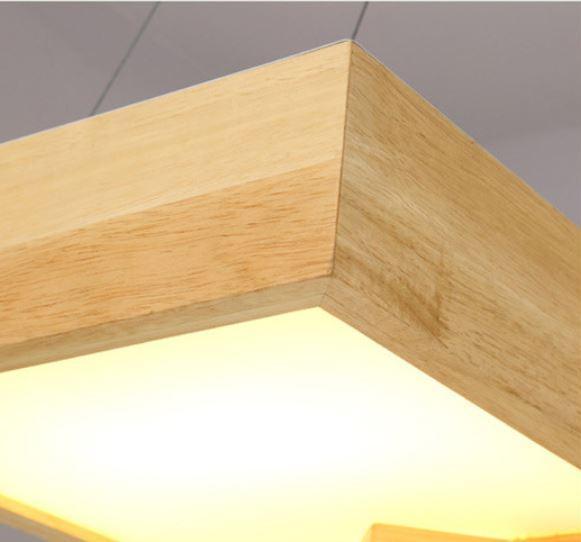 LED Wood Pendant Light.