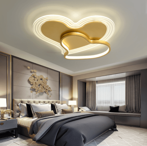 LED Double Hearts Modern Children Ceiling Light.