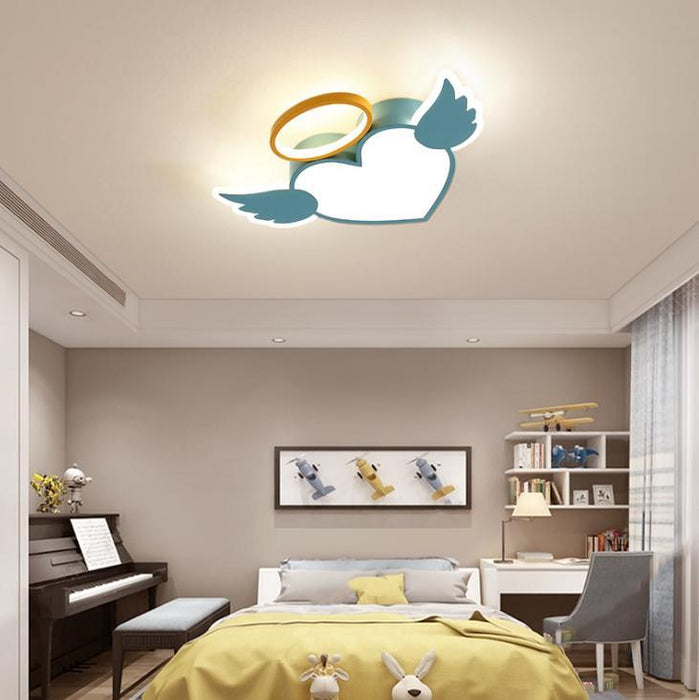 LED Heart-Shape Angel Children Ceiling Light.