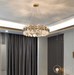 LED Crystal Modern Chandelier Round Pendant Light.