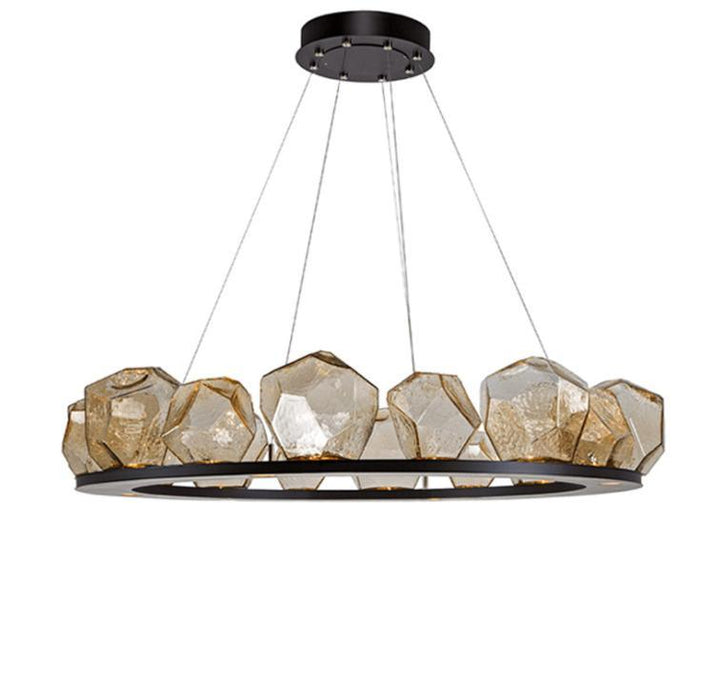 LED North European Modern Glass Round Pendant Light.