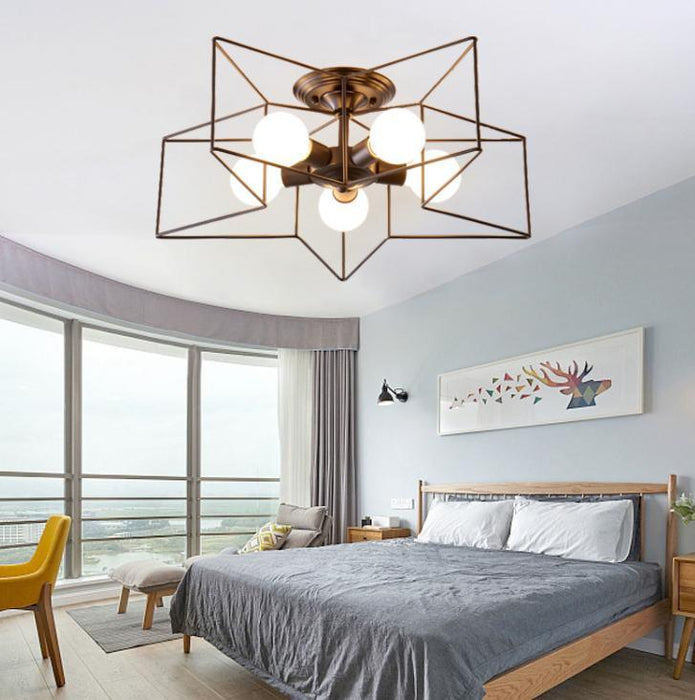 LED Metal Star Ceiling Light.