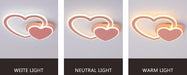 LED Double Heart Ceiling Light.