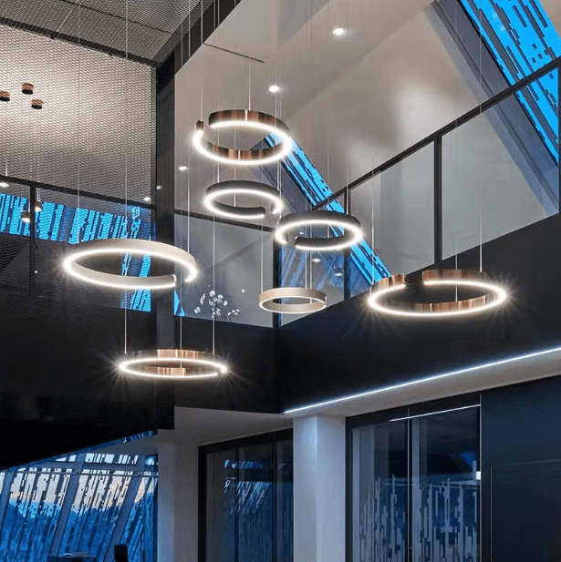 LED North-European Modern Halo Decorative Pendant Light.