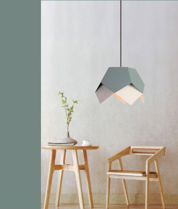 Modern Metal Macaron Colour Geometry Creative Pendant Light.