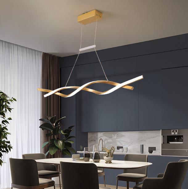 LED Wave Design Modern Pendant Light.