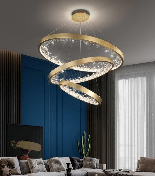 LED Modern Luxury Ring Design Pendant Light.