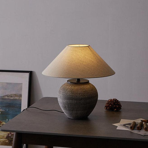 LED Japanese Retro Style Ceramic Table Lamp.