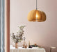 LED Wood Pumpkin Pendant Light.