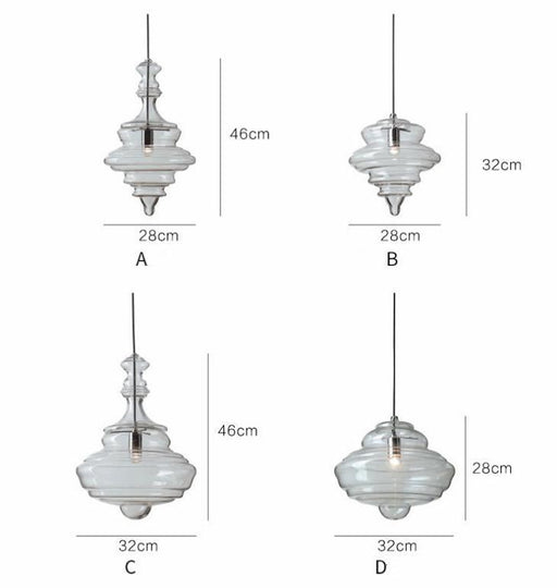 LED Modern North European Glass Pendant Light.