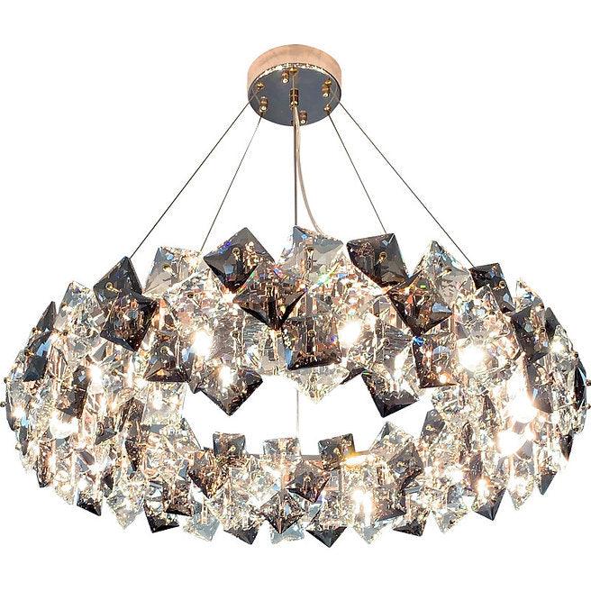 LED Modern Crystal Ring Pendant Light.