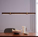 LED Wood Modern Linear Pendant Light.