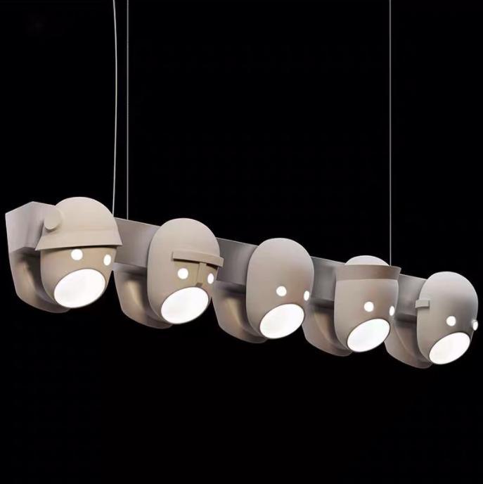 LED Modern Creative  Mask Design Linear Pendant Light.