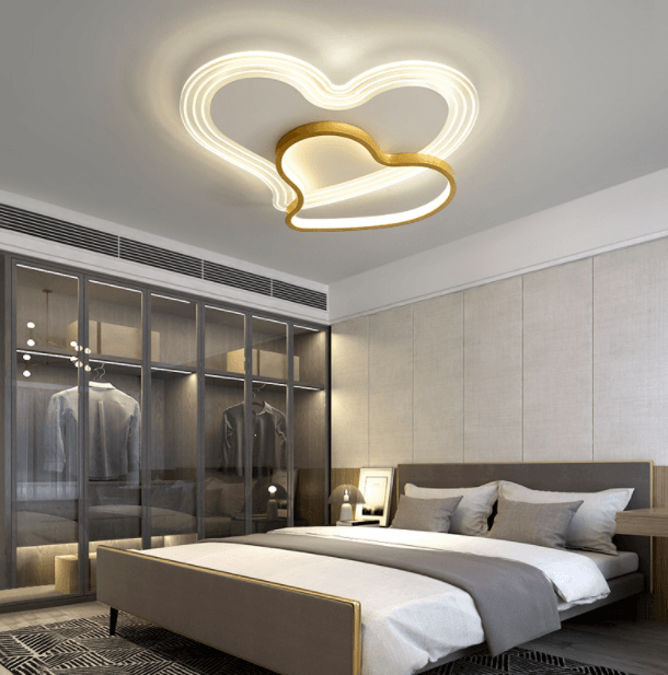 LED Double Hearts Modern Children Ceiling Light.