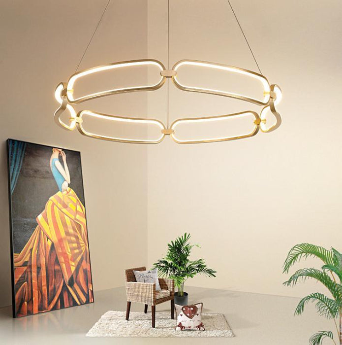 LED Ring Metal Pendant Light.