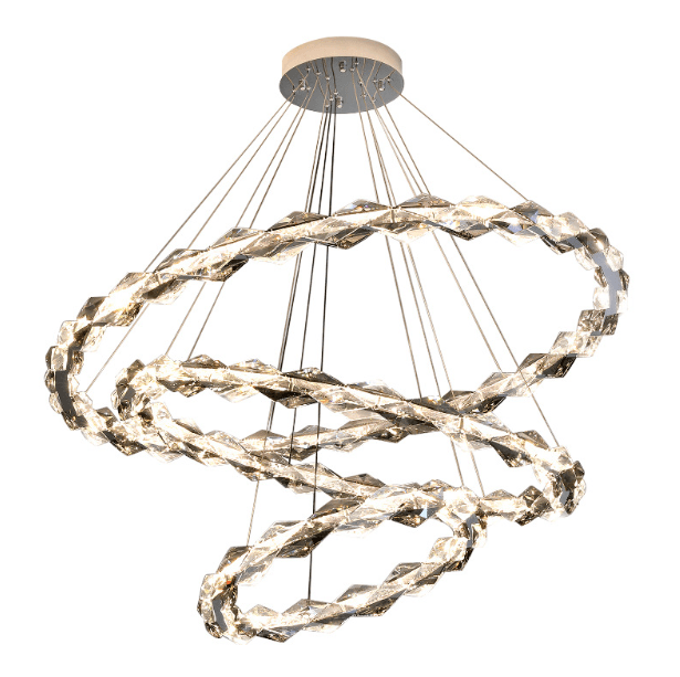 LED Luxury Style Modern Crystal Ring Pendant Light.