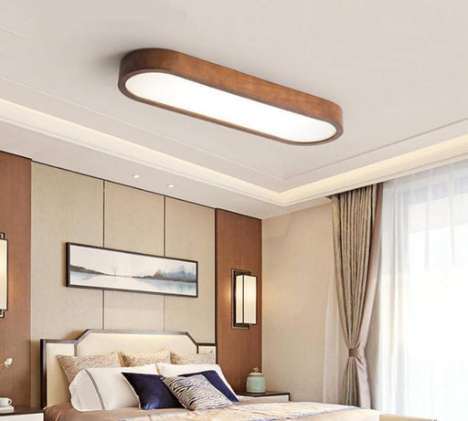 LED Classic Wood Long Ceiling Light.