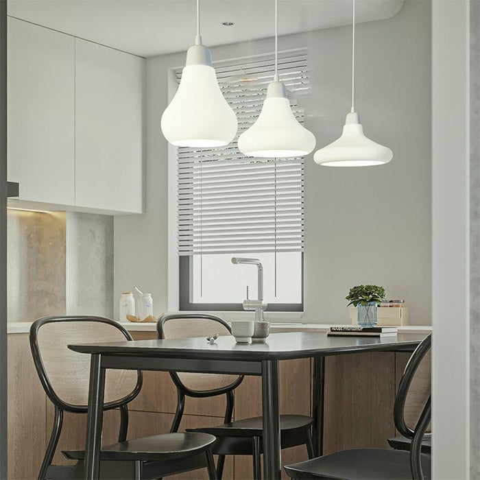 LED Multi-Design Milky White Pendant Light.