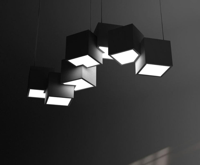 LED Rubik's Cube Chandelier Pendant Light.