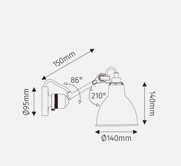 LED Long Short Arm Retro Metal Wall Light.