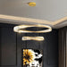 LED Luxury Style Crystal Halo Pendant Light.