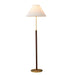 Copper Wood Cloth Floor Table Lamp.