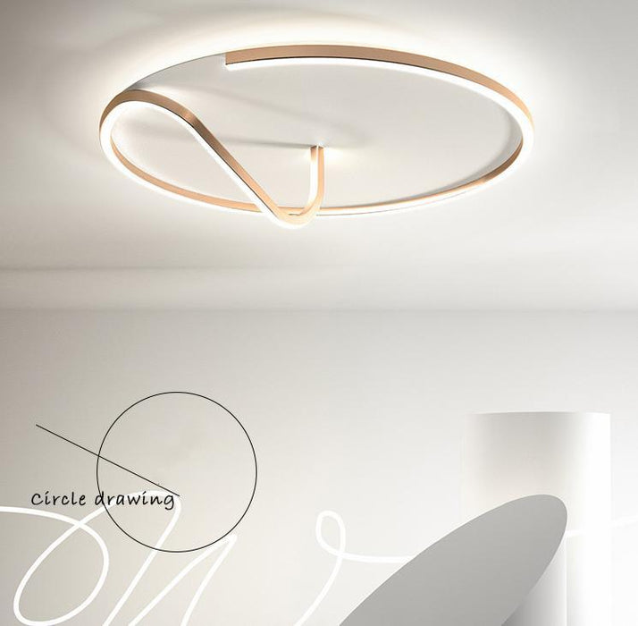 LED Modern Rope with Circle Ceiling Light.