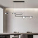 LED S-Shape Modern Linear Pendant Light.