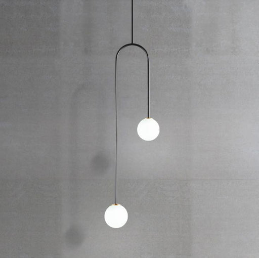 LED Double Glass Pendant Light.