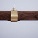 LED Wood Modern Linear Pendant Light.