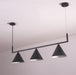 LED Triple Brass Pendant Lights Set.