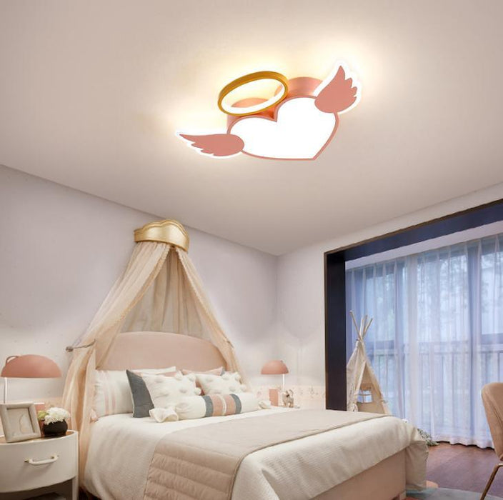 LED Heart-Shape Angel Children Ceiling Light.