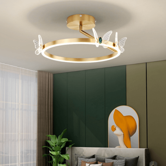 LED Butterfly & Halo Design Modern Pendant Ceiling Light.