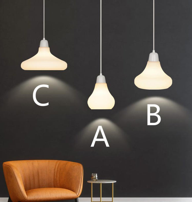 LED Multi-Design Milky White Pendant Light.